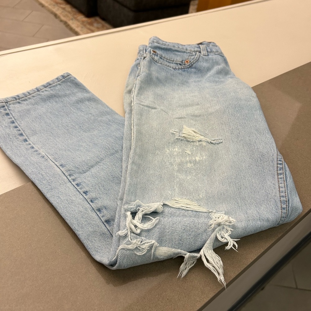 Vintage Levi 505 Strauss stressed red tag jeans-knee hole-34/30-nice jeans š - Picture 7 of 7